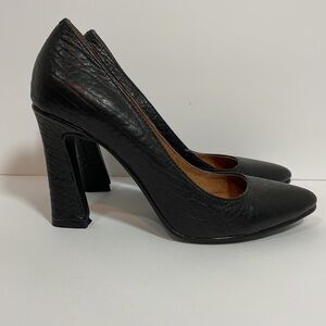 Kobe Husk Free People black textured heels